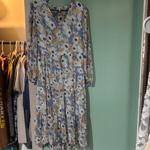 Joie Multicolor Floral Long Sleeve Dress